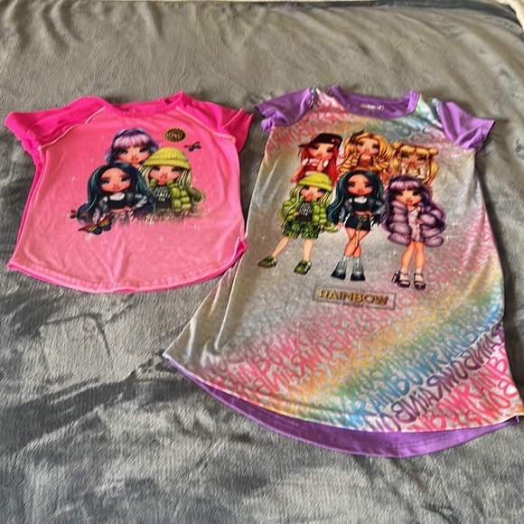 Rainbow Pajamas Rainbow High Size 8 Girls Pajama Shirt And